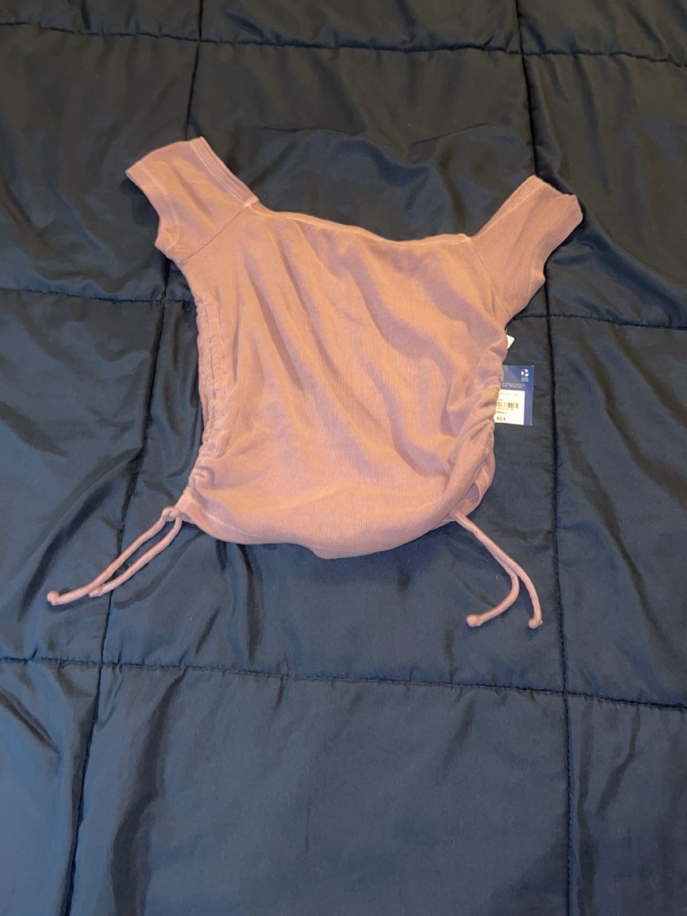 Girls' Pink Ribbed One-Piece Swimsuit with Side Ties